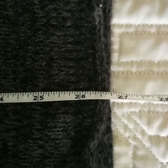 DEX Grey & Floral Embroidery Mohair V Neck Knitted Cardigan Size Small - Picture 11 of 12